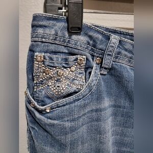 Earl Jeans Women's Light Blue Boyfriend Jeans Embellished